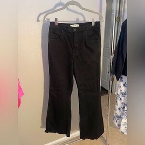Abercrombie and Fitch The Flare Ultra High Rise Pants Black Sz 29